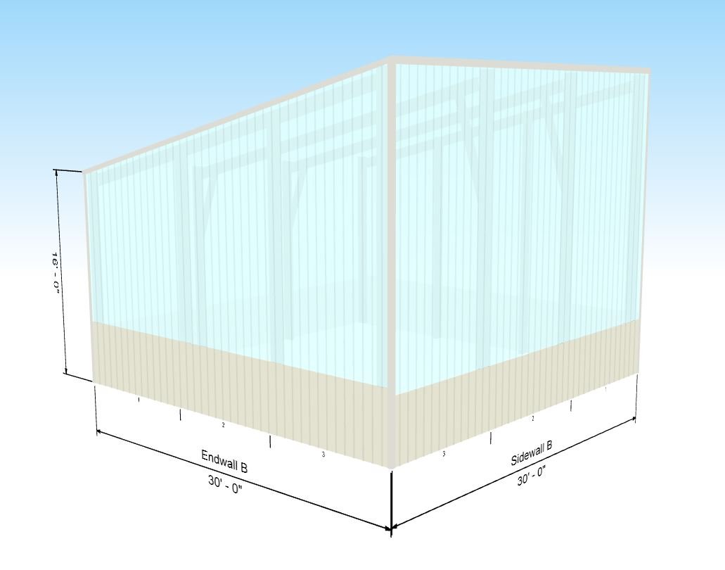 Liento SINGLE SLOPE ROOF GROW BUILDING - Factory 2U Steel Buildings