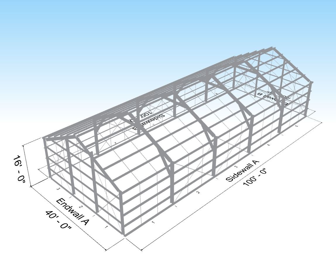Liento GABLE ROOF GROW BUILDING - Factory 2U Steel Buildings