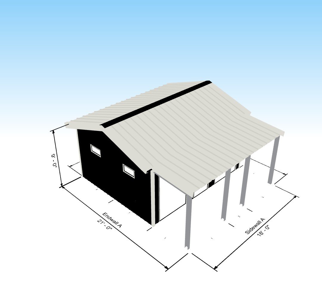 Liento GABLE ROOF ADU - Factory 2U Steel Buildings