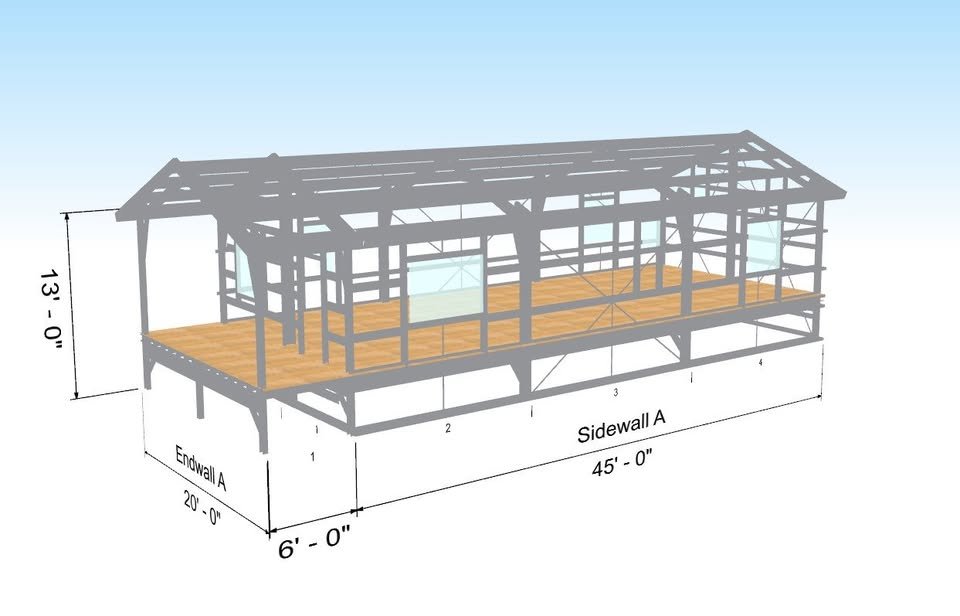 Liento 20 X 45 HURRICANE RATED GABLE BARNDOMINIUM KIT ON PIERS - Factory 2U ...
