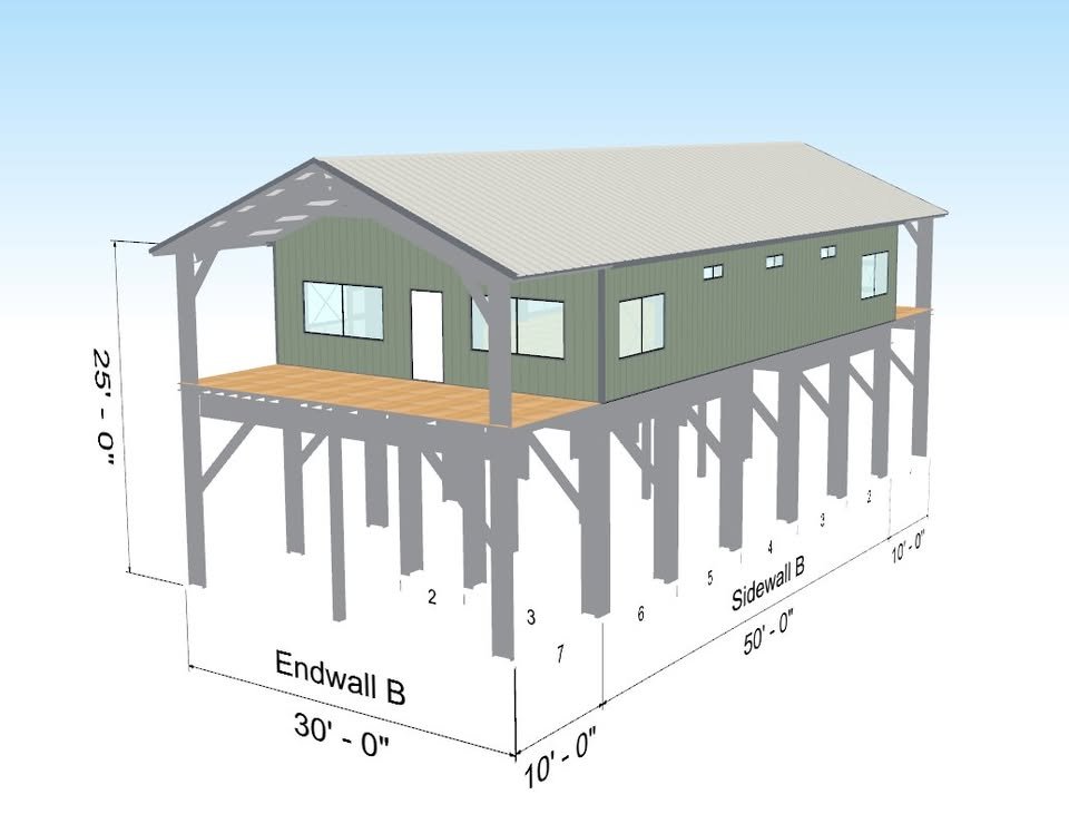 30-x-50-hurricane-rated-elevated-beach-barndominium-kit-2