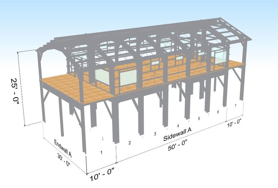 Liento 30 X 50 HURRICANE RATED ELEVATED BEACH BARNDOMINIUM KIT - Factory 2U ...